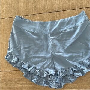 Women's Blue Ruffle Shorts